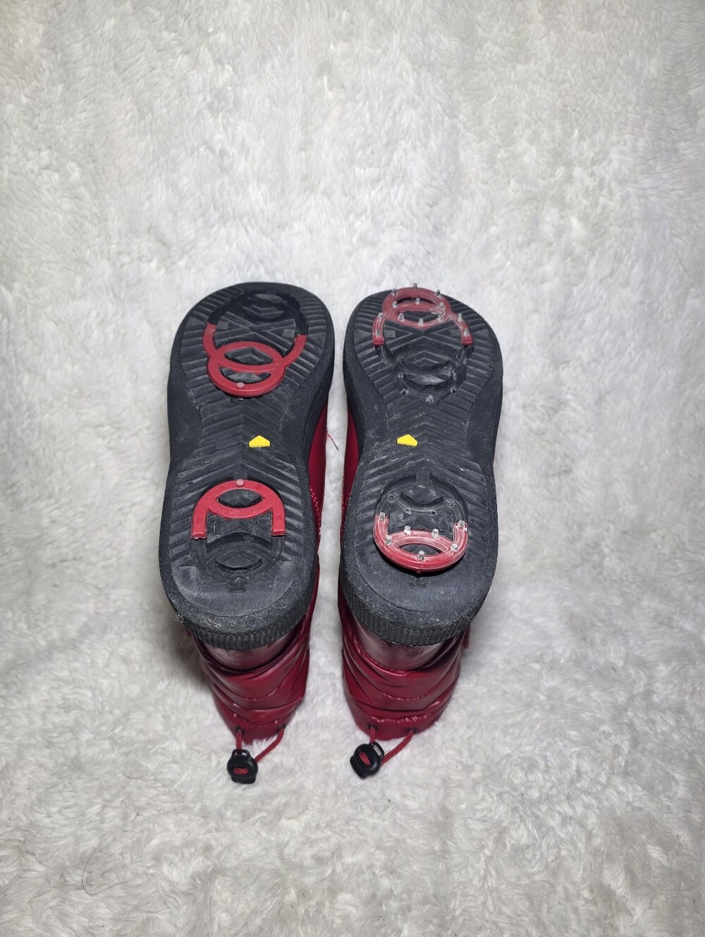 Olang Italy Red Quilted Puffer Winter Snow Boots EU 38 US 8 OC System Ice Grips - Picture 8 of 12